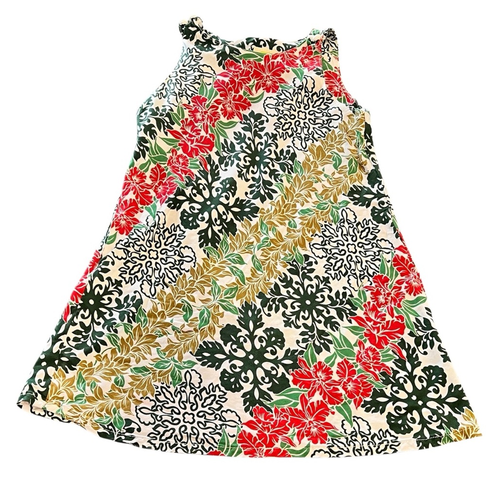 Kalaheo by RJC Made In Hawaii Girls Dress Hibiscus Floral A-Line Size 6 Hawaiian